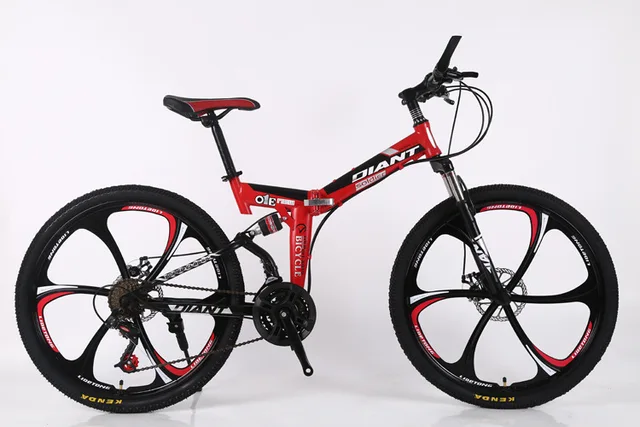 JOYL0VE Road Bikes Racing Bicycle Foldable Bicycle Mountain Bike 26/24 Inch Steel 21-speed Bicycles Dual Disc Brakes RED 24 INCH