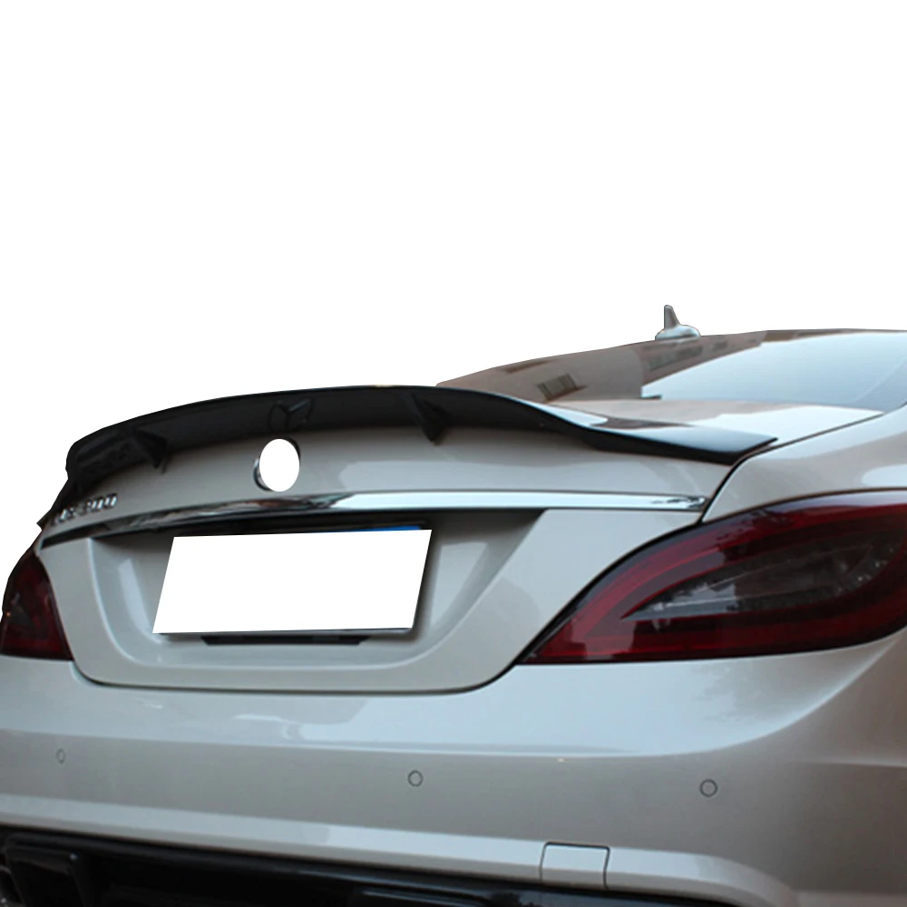 R Стайлинг W218 карбоновое волокно задний багажник губы крыло для Benz W218 CLS-Class CLS300 CLS350 CLS500 CLS550 CLS63 AMG 2012