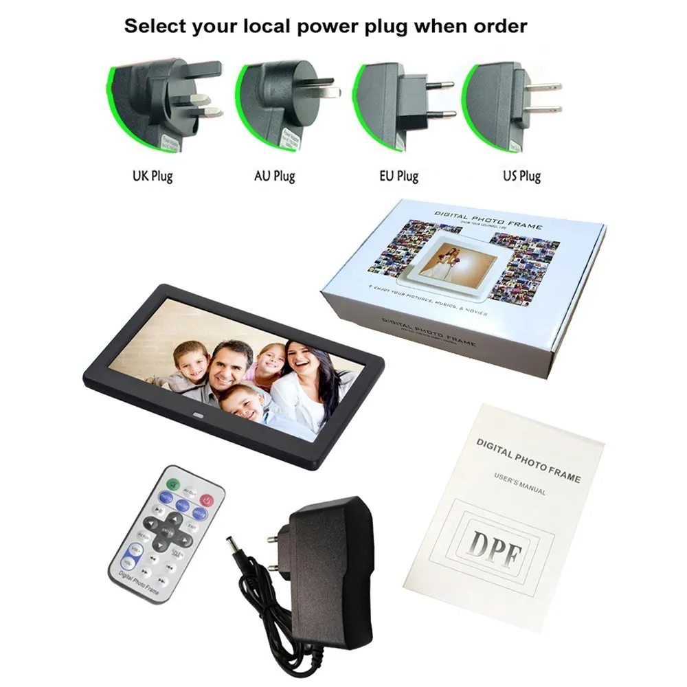 10 дюймовый светодиодный Подсветка HD 1280*800 Полный Функция цифровая фоторамка