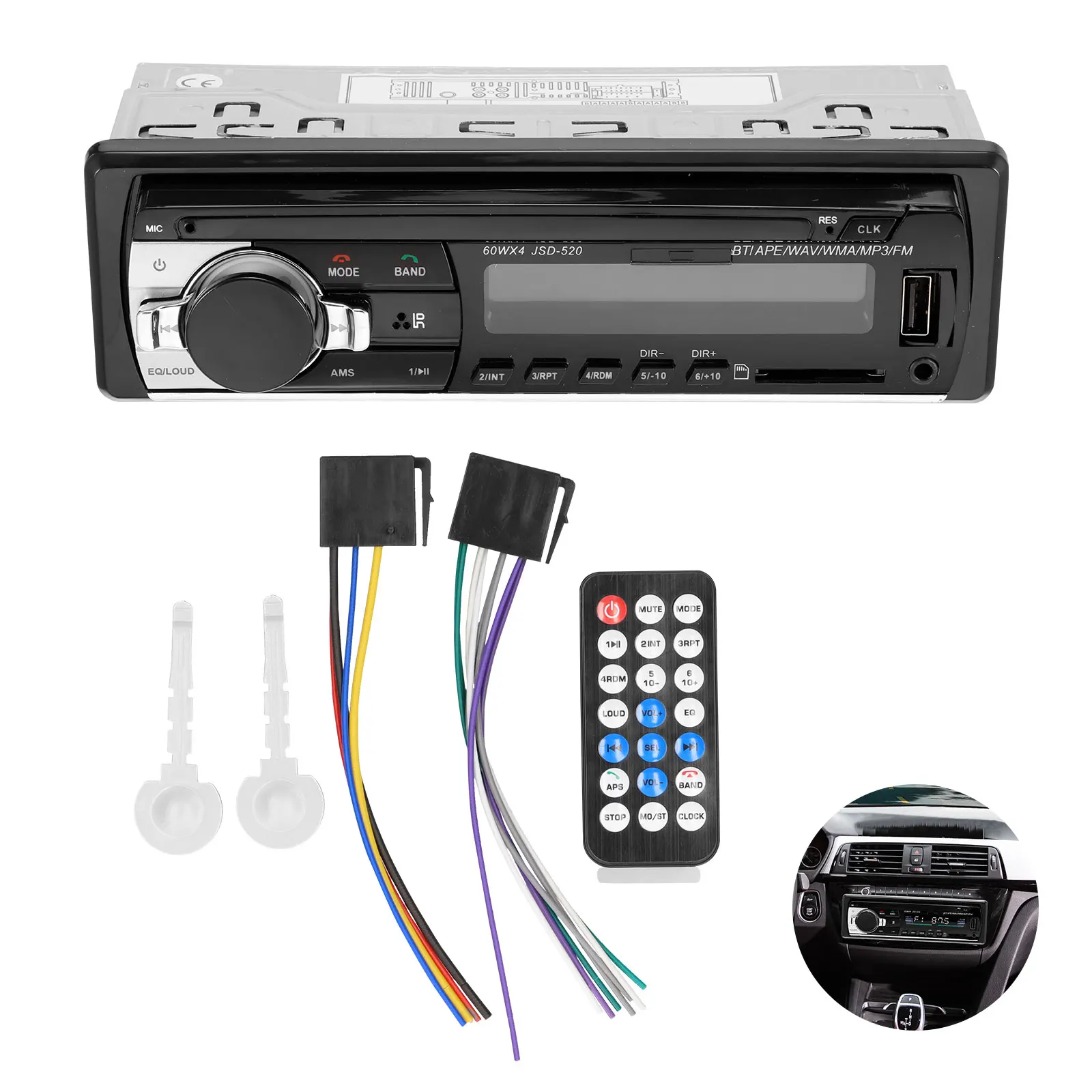 JSD-520 Car Stereo Touch Screen Audio Receiver Low Energy Consumption Radio Bluetooth Connection Sound for | Автомобили и