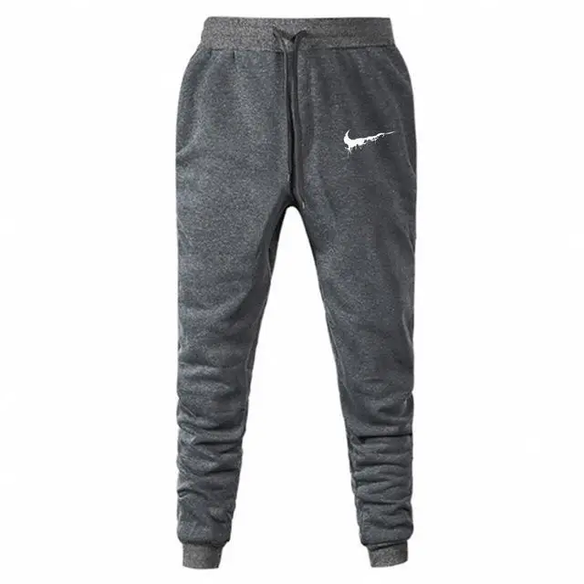 Осень, Мужская одежда для бега, повседневные узкие штаны для тренировок, большие размеры - Цвет: Dark gray 74