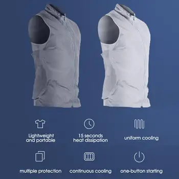 

Fast Cooling Cool Vest Summer Cooling Vest 370g Light Cool Vest Rechargeable Cooling Vest For Men Paintwork Woodworkers Weeders