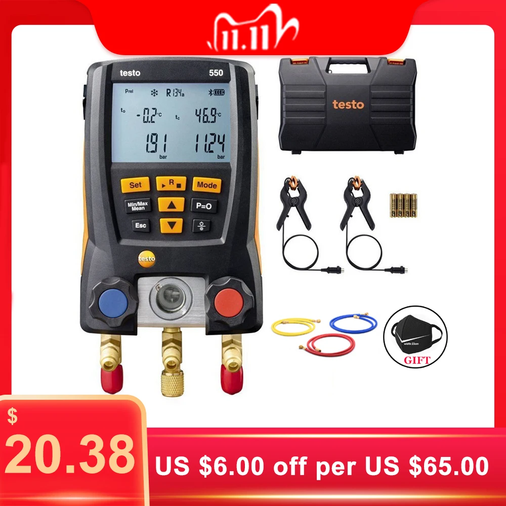 Gauge Refrigeration Testo 550 Digital Manifold