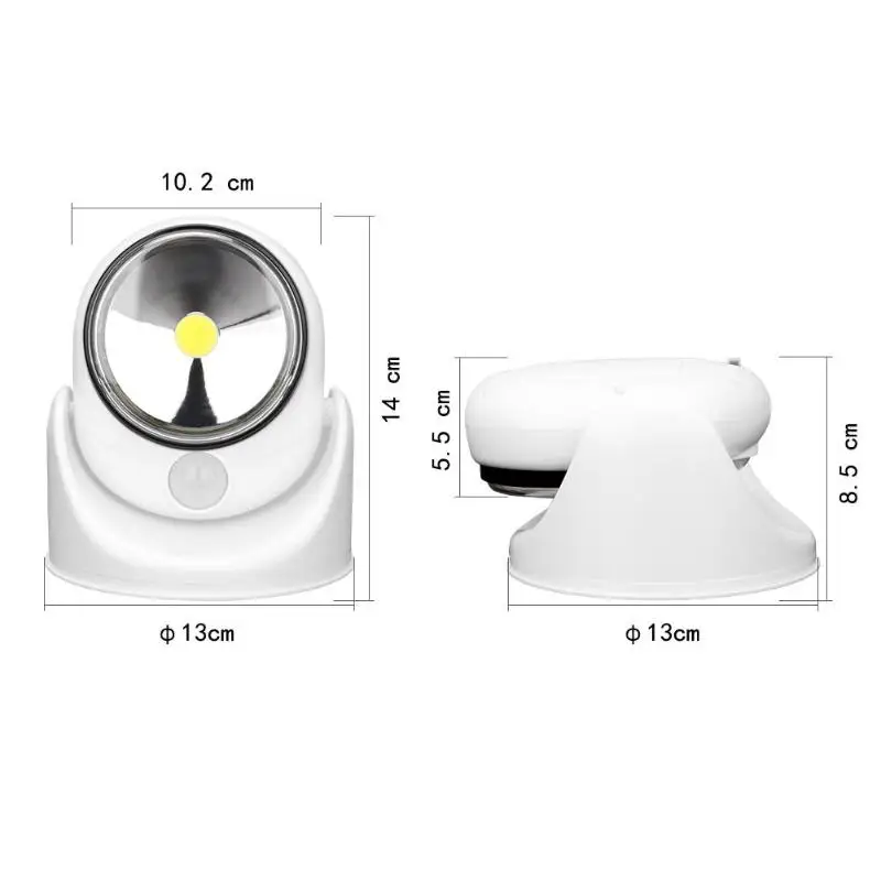 COB светодиодный автоматический индукционный настенный светильник, светильник для шкафа, ночной Светильник для коридора, лестницы, низкое энергопотребление и высокая яркость - Испускаемый цвет: b