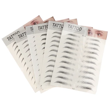 

11Pairs Eyebrow Waterproof Lasting Eyebrow Sticker Bionic Brow Semi-Permanent Makeup Water Transfer Sticker Eyebrow Patch