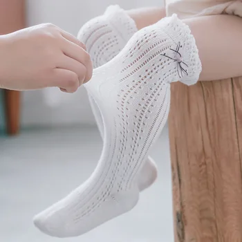 

Warmom Baby Girls Mesh Knee High Socks New Arrival Autumn Summer Boneless Anti-mosquito Socks Child Kids Newborn Fashion Socks