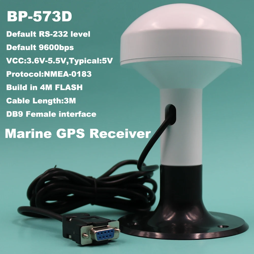 

BEITIAN Marine GPS Receiver 9600bps NMEA 0183 DB9 Connector with Screw tube Boat ship GPS BP-573D