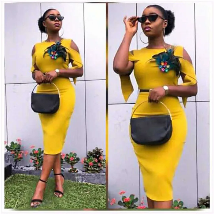 Элегантное Новое поступление модное Стильное Африканское женское летнее платье размера плюс до колен M-XXL