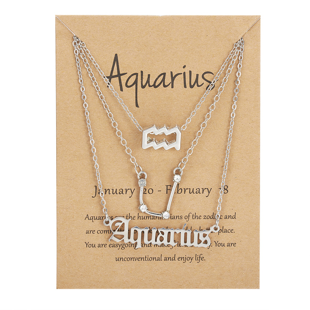 12 Constellation Pendant Necklaces Couple Lover Fashion Cardboard Star Zodiac Sign Charm Pisces Necklace Jewelry Gifts
