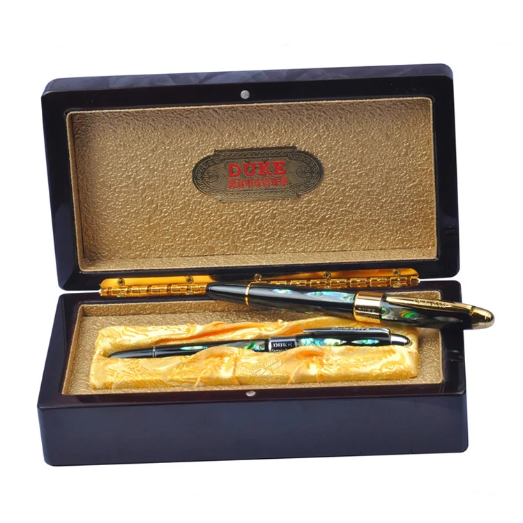 Ручка перьевая Серебристая и золотистая в подарочной коробке|luxury fountain pen|ink pengold nib