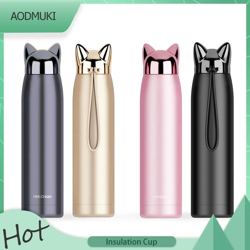 

320Ml Thermos Cup 304 Stainless Steel Hermetic Vacuum Outdoor Portable Sport for Water Bottles Cartoon Insulated Flasks Gift Cup