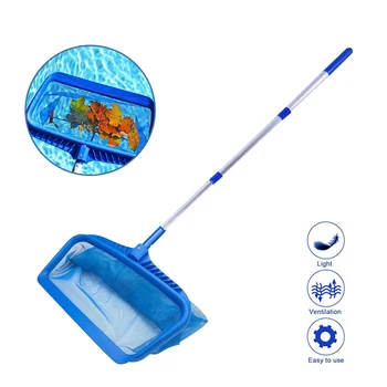 

Swimming Pool Salvage Net with Telescopic Rod Fish Pond Skimmer Leaf Garbage Catcher Pool Skimmer Rake Pool Cleaning Supplies