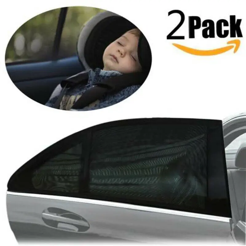 2pcs Car Window Shades Sun Cover Rear Side Kids Baby UV Protection Block Mesh Shade | Дом и сад