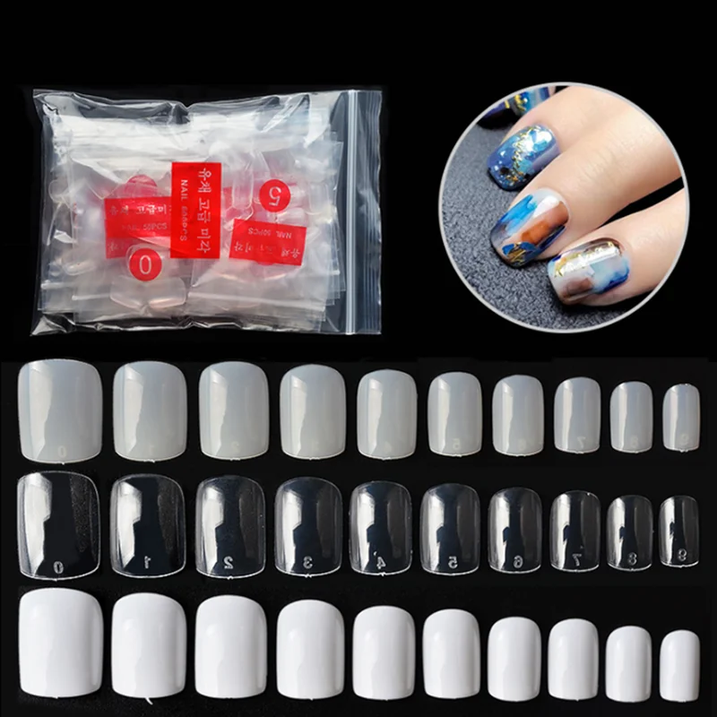 2021 Hot Sale 500pcs/pack Full Cover Fake Nails Acrylic Artificial