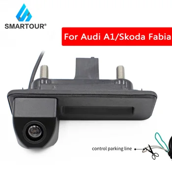 

For Audi A1 camera Auto Trunk Handle Car Rear View Reverse Backup Parking Camera For Skoda Octavia Fabia reversing camera