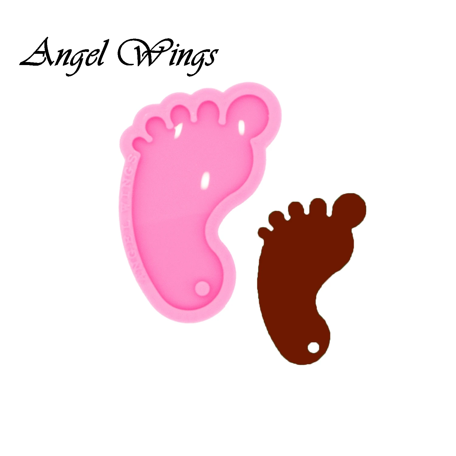 Baby Feet Keychains Silicone Molds DIY Necklace Jewelry