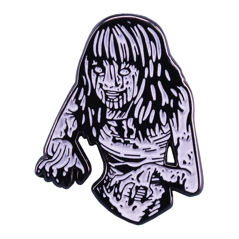 

Junji Ito "Anything But A Ghost" badge cool horror art collection