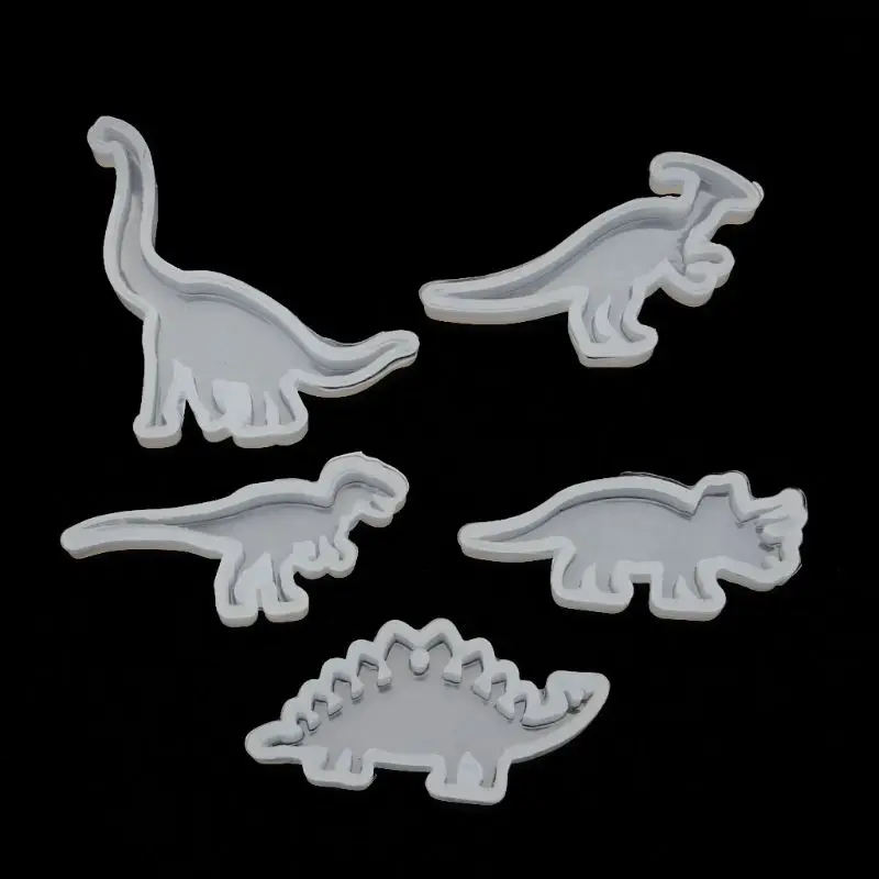 

5Pcs Animals Cute Dinosaur Pendant Resin Silicone Molds Jewelry Making Tools