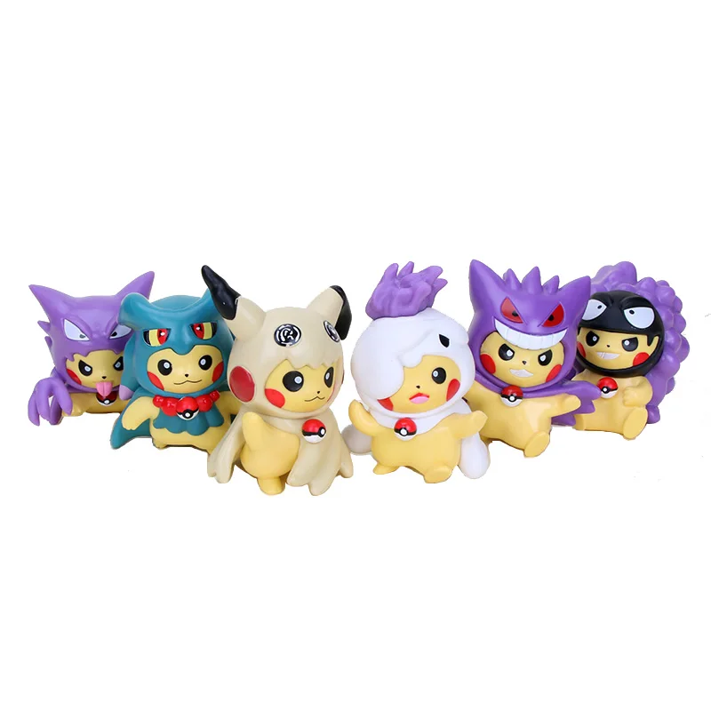 Фигурки Покемон Пикачу Косплей Gastly Haunter Gengar Mimikyu ПВХ фигурка модель игрушки рождественские подарки, куклы