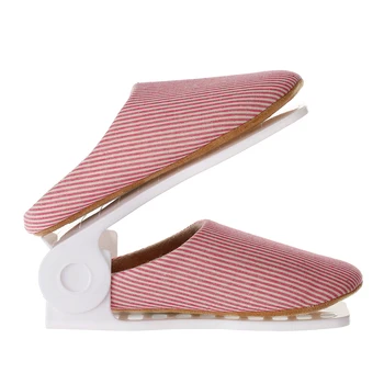 

New 2pcs Durable Plastic Shoe Organizer Detached Double-Wide Shoe Storage Rack Modern Double Cleaning Storage Shoes Rack