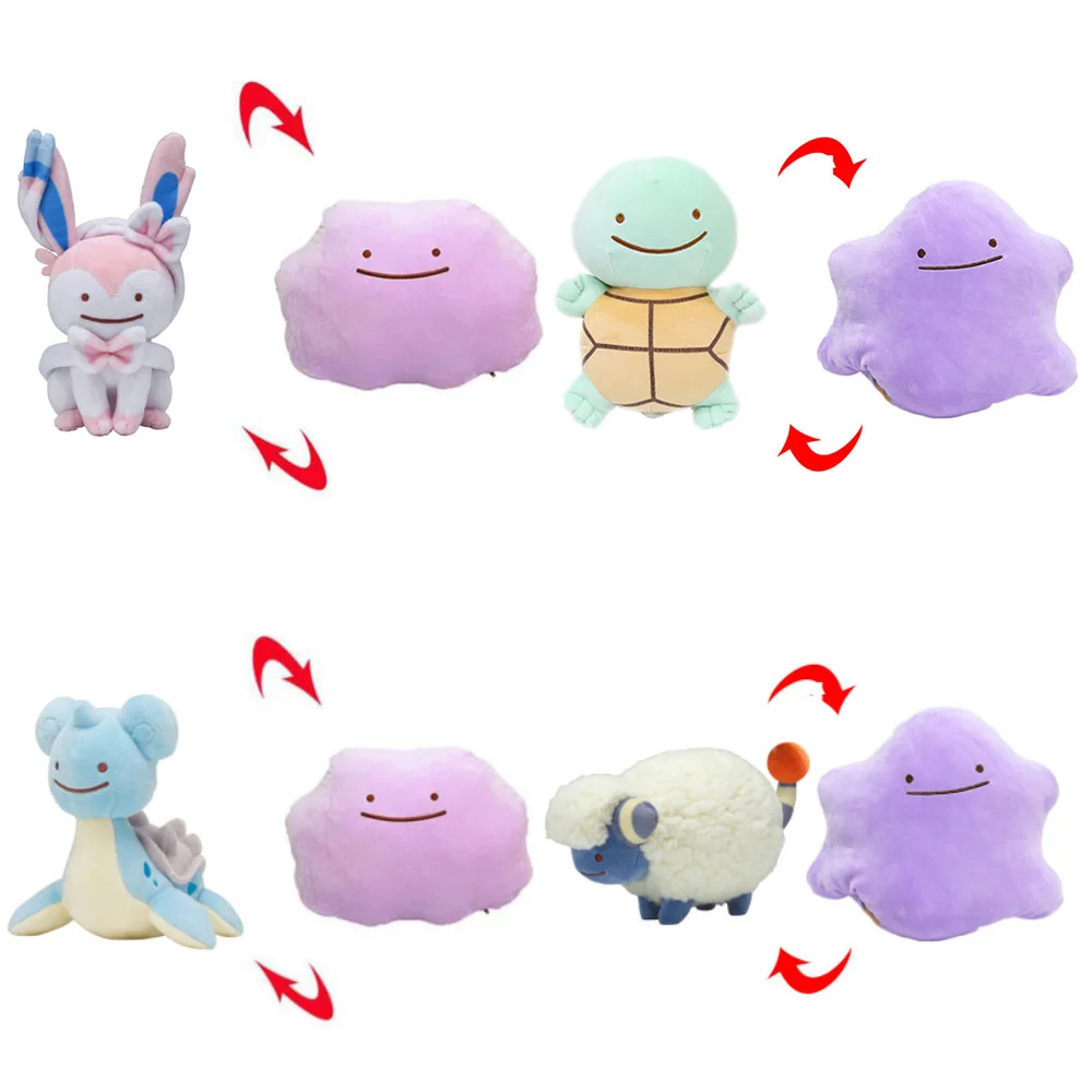 Ditto Pillow Transform Mareep Squirtle Sylvion Lapras Peluche Kawaii Doll Soft Toys For Friend Kid Regalo Di Natale