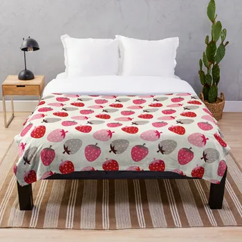 

Strawberry Fields Blanket Wool Flannel Plush Blanket Bedspread For office Sherpa Blanket Couch Quilt Cover Travel