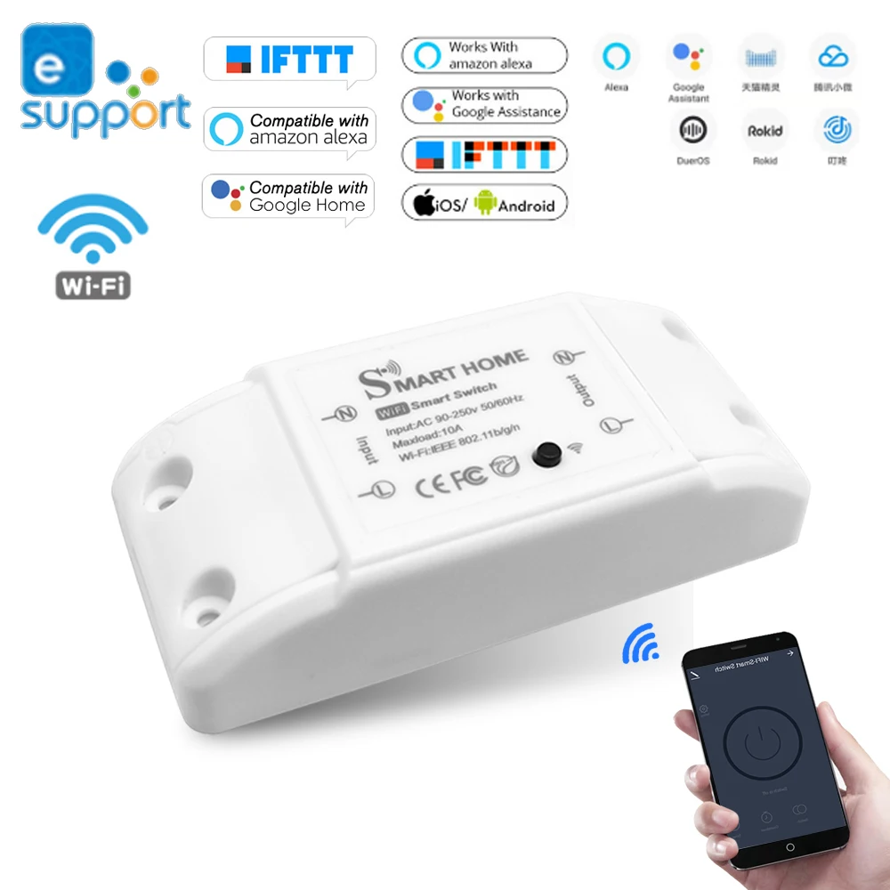 Умный дом Wifi беспроводной пульт дистанционного выключателя Domotic светодиодный