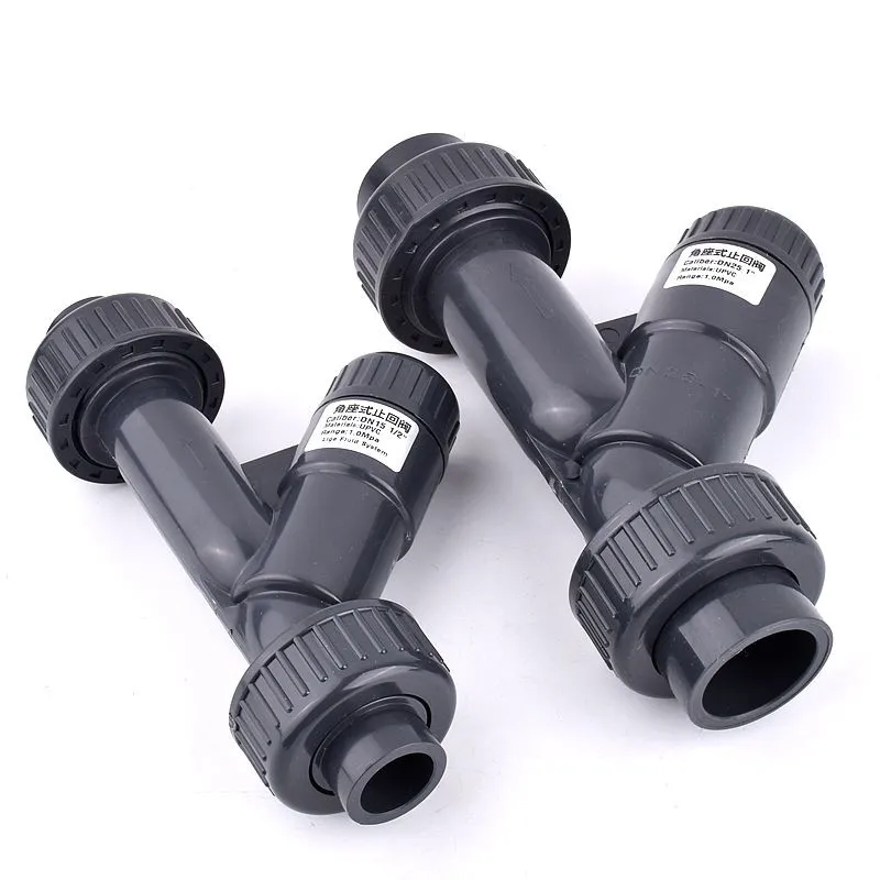 

1PC ID 20~90mm UPVC Pipe Angle Seat Check Valve Y-Type Check Valve Aquarium Fish Tank Garden Irrigation Water Pipe Connector