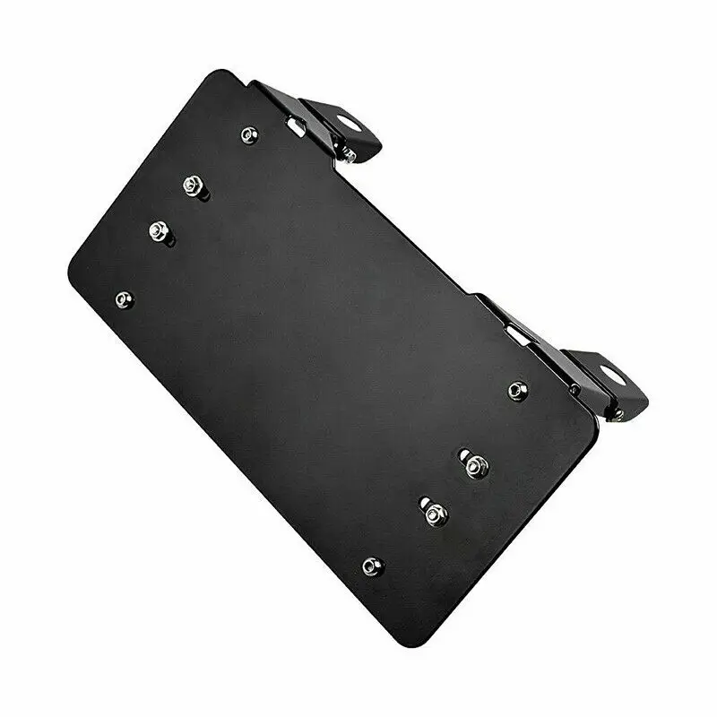 Mayitr 1pc Flip-Up License Plate Bracket Mount Holder 12-1/8x5-29/32 Inch For Winch Roller Fairlead Off Road SUV