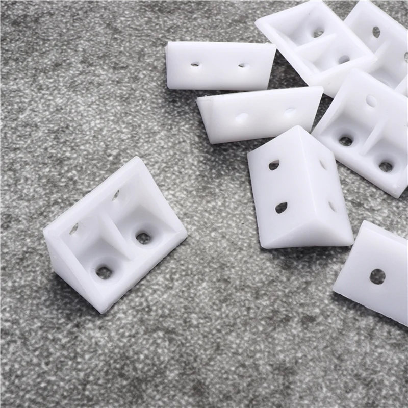 10pcs Thick Nylon Plastic Corner Brackets 90 Degree Cabinet Furniture Closet Angle Connecting Connector Hardware Accessories furniture hardware angle bracket angled furniture hardware angle connector