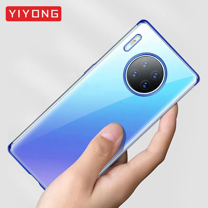 Mate 30 20 10 9 Pro Чехол YIYONG роскошный чехол с покрытием для Huawei силиконовый тонкий Mtae Lite