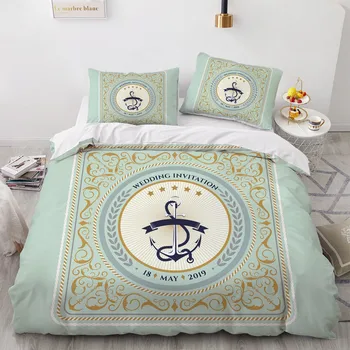 

Modern Duvet Cover Sets Custom Design 3D Sailing Bed Linen Pillow Covers 200*230cm Full Twin Double Queen Size White Beddings