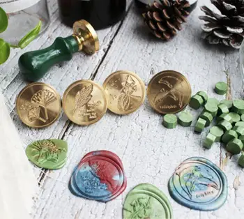 

new arrival mushroom dolphins Wheat ears ginkgo Retro Brass Stamp Head Wax Seal Stamp Invitation seal stamp sealing wax stamp