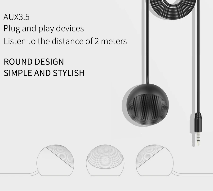 MAMEN 2 м всенаправленный мини металлический микрофон AUX3.5mm Аудио Микрофон для мобильного телефона и ПК и планшета Настольный Конференц-видео микрофон
