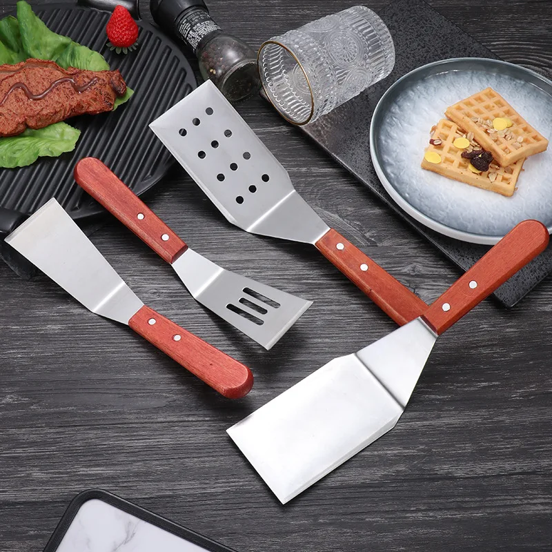 Stainless Steel Grill Metal Turner Spatula Hamburger Turner Pancake Burger Flipper for Flat Top Cast Iron BBQ Hibachi Cooking
