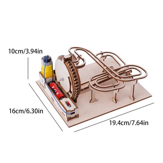 Wooden Marble Run Model Kit 3D Mechanical Puzzles For Kids Adults DIY Toys And Play House Toys 6
