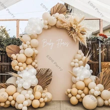 Globos de látex de albaricoque con doble colorete, arco bohemio para decoración de boda, blanco perla, decoración del Día de San Valentín, 172 piezas