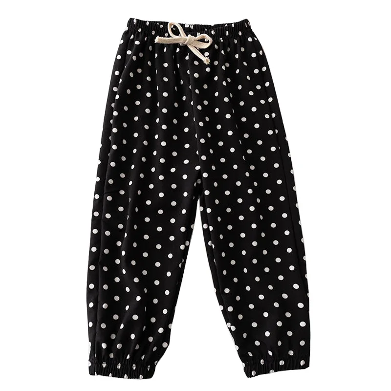 Polyester Children's Anti-mosquito Pants Bloomers Thin Polka Dot Baby Pants Girls and Girls Summer Baby 3-10Years girls pants kids pants girls trousers
