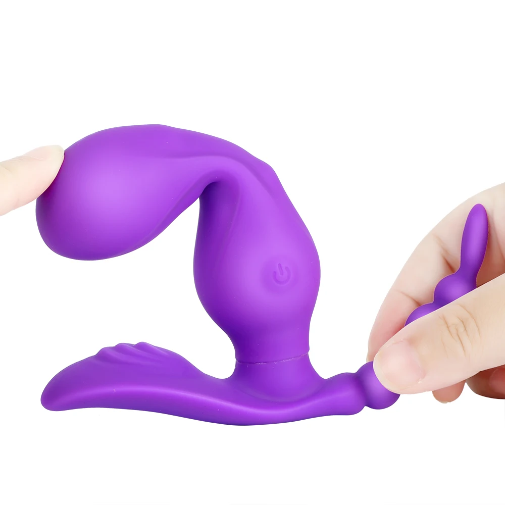 Culotte vibrante télécommandée sans fil, vibromasseur portable, sextoy pour femmes, plug anal pour point G_voghion.com