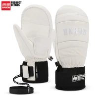 NANDN Ski Gloves Leather Winter Warm Wind Proof Snowboard Gloves 1