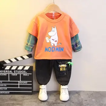 

Kids Spring Autumn Cotton Clothes Baby Boys Girls Letters T-shirt Pants 2Pcs/sets Out Children Toddler Clothing Tracksuits sets