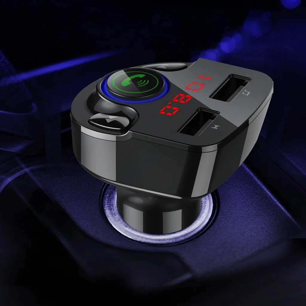 Автомобильный комплект громкой связи, беспроводной Bluetooth, fm-передатчик, ЖК-дисплей, Автомобильный MP3-плеер, USB зарядное устройство, fm-модулятор, автомобильные аксессуары