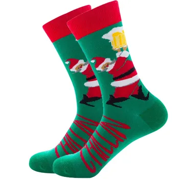 

Fashion Women's Christmas Printing Socks Holiday Casual Cotton Mid Tube Socks Printing Tube Socks floor Christmas Sock Y11.12