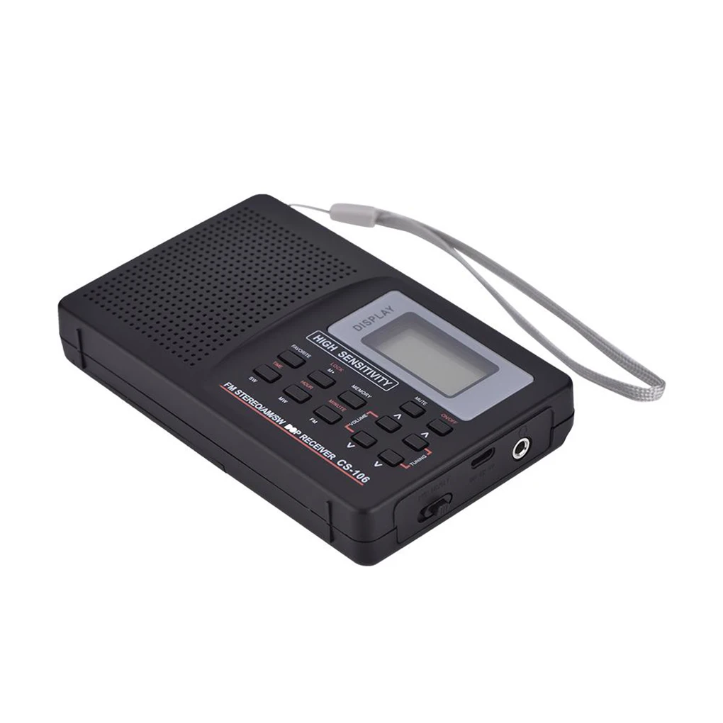 FM/AM/SW/LW/tv полный диапазон радио приемник Портативный будильник цифровой памяти функция радио 10 кГц/9 кГц