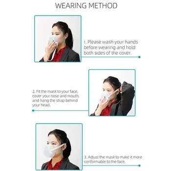 

1PCS Soft Silicone Mouth Mask Suction 3-Layer Filter Mask Anti-saliva Anti Dust Mask Reusable Safety Face Mask for Go Out