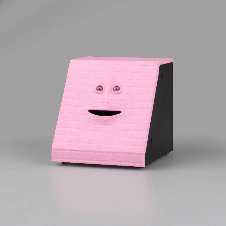 Новая высококачественная лицевая коробка для денег и монет автоматически Копилка Жевательная копилка для детей друг день рождения Рождественский подарок - Цвет: Brick Pinl