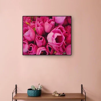 

Cassisy Canvas Painting Rose Red Wine Flowers Retro Posters and Prints Decorative Wall Pictures for Living Room Home Decoration