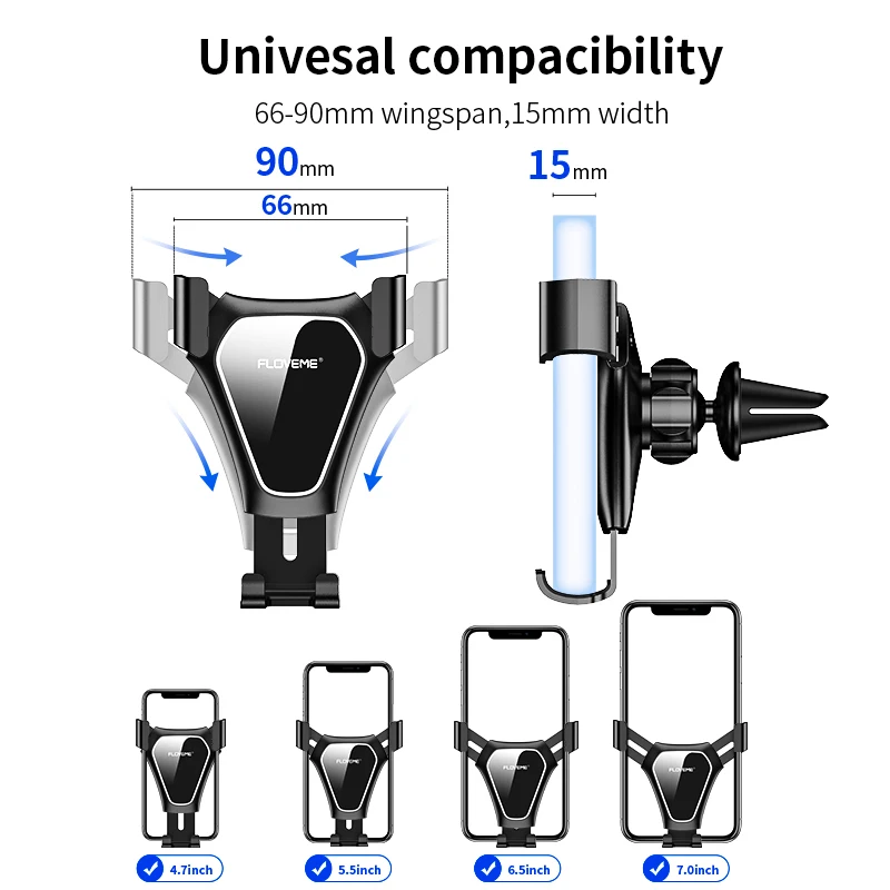  FLOVEME Schwerkraft Auto Telefon Halter Universal Air Vent Halterung Für iPhone 11 7 8 Auto Telefon
