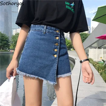 

Shorts Women High Waisted Short Solid Simple Button Fly Comfortable Womens Summer Korean Style New Trendy Students Trousers Chic