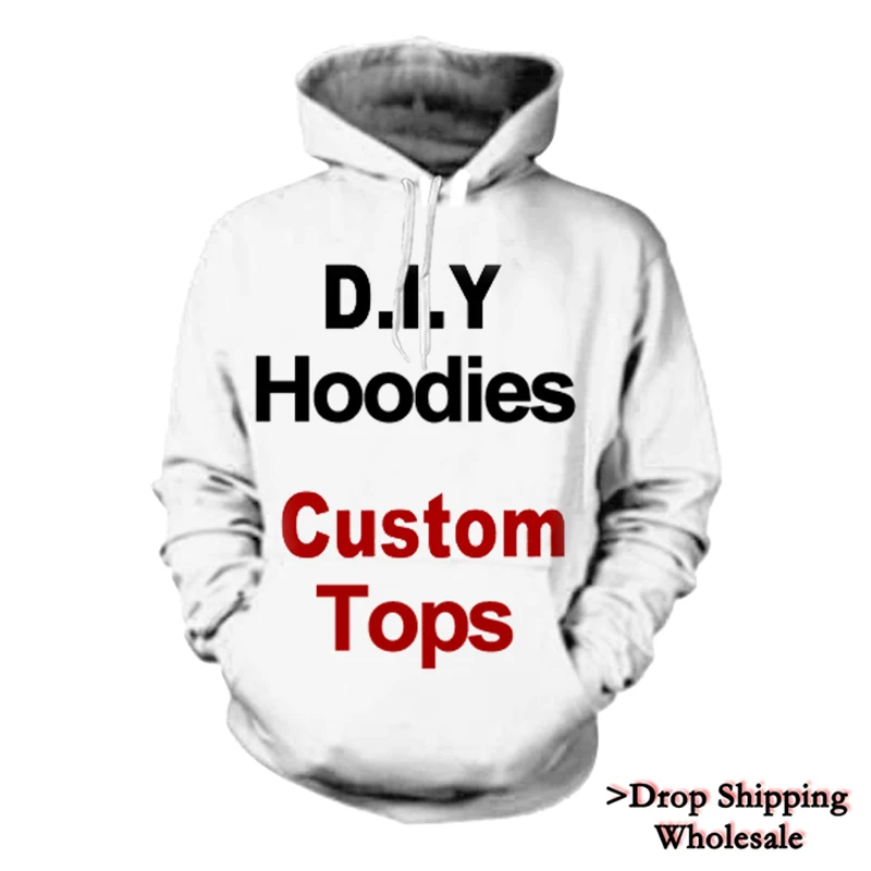  Customized Women Men Jumper Pullover Sweatshirt Casual Long Sleeve Hoodie Tops Shirt Dropshipping F